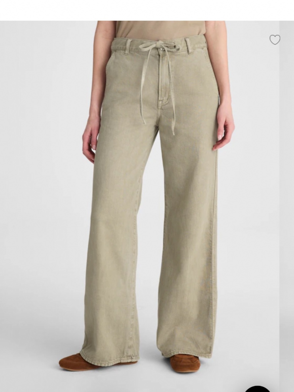 Madewell Airy Denim Tie Waist wide leg jeans